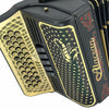 Alacran Accordion 34 Button 12 Bass 5 Switches GCF Black Satin