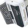 Alacran Accordion 34 Button 12 Bass 5 Switches GCF White Satin