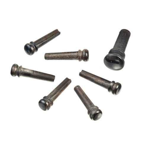 D'Addario Ebony Bridge Pins with End Pin Set, Ebony