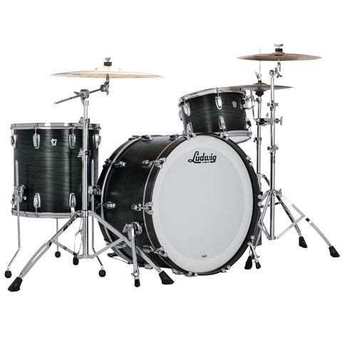 Ludwig Classic Oak Pro Beat 3-piece Acoustic Drum Set Shell Pack Green Burst