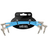 Ernie Ball Flex Patch Cable 6in - Blue - 3 Pack