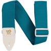 Ernie Ball Polypro Guitar Strap/Bass Strap - Teal w/ White