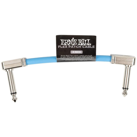 Ernie Ball Flex Patch Cable 3in - Blue - Single