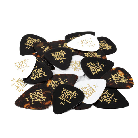 Ernie Ball Heavy Assorted Color Cellulose Picks, bag of 144