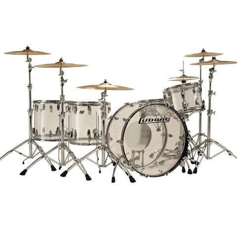 Ludwig Vistalite Zep Set 5-piece Acoustic Drum Set Shell Pack Clear