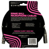 Ernie Ball Braided XLR Microphone Cable Male/Female 15ft - Black