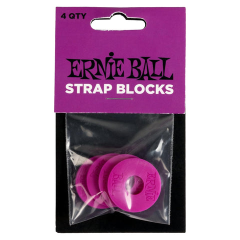 Ernie Ball Strap Blocks - Purple - 4 Pack