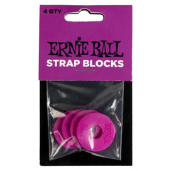 Ernie Ball Strap Blocks - Purple - 4 Pack