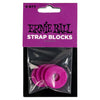 Ernie Ball Strap Blocks - Purple - 4 Pack