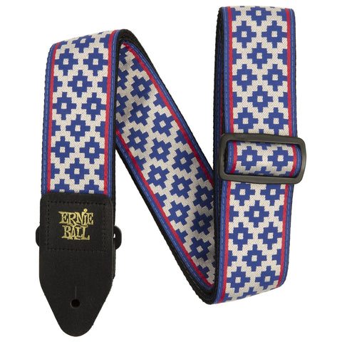 Ernie Ball Classic Jacquard Guitar Strap/Bass Strap - Blue Crux