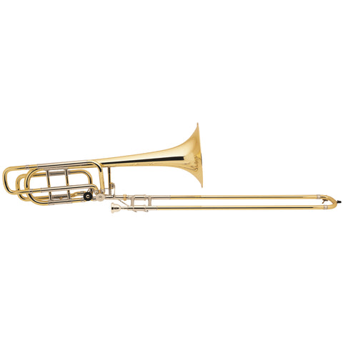 Bach 50B3O Stradivarius Bass Trombone Dual Inline Rotary Valves Open Wrap