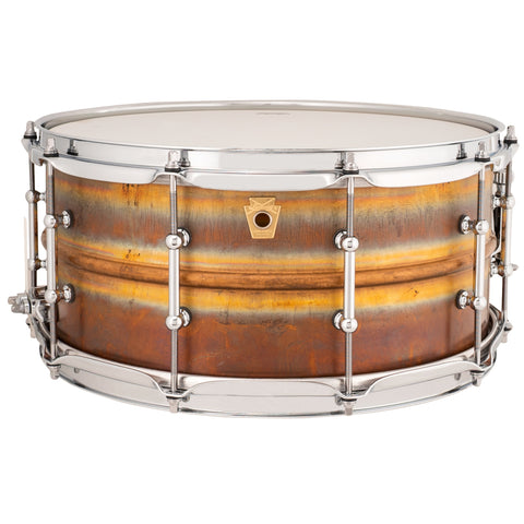 Ludwig LB552RT Bronze Phonic 6.5x14 "RAW" Natural Patina Shell, Tube Lugs Snare Drum