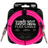 Ernie Ball Flex Instrument Cable Straight/Straight 10ft - Pink