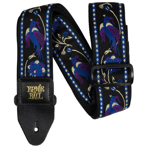 Ernie Ball Classic Jacquard Guitar Strap/Bass Strap - Purple Pleasant Pheasant