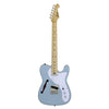 Aria Modern Classic Semi Hollow Tele Style Electric Guitar Met Blue