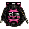 Ernie Ball Braided XLR Microphone Cable Male/Female 20ft - Black