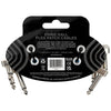 Ernie Ball Flex Patch Cable 3in - Blue - 3 Pack