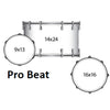 Ludwig NeuSonic Pro Beat 3-piece Acoustic Drum Set Shell Pack Silver Silk