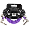 Ernie Ball Flex Patch Cable 12in - Purple - 3 Pack