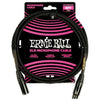 Ernie Ball Braided XLR Microphone Cable Male/Female 5ft - Black