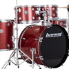 Ludwig Accent Drive 5pc Acoustic Drum Set Pack Red Sparkle