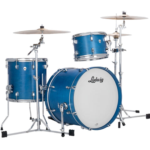 Ludwig NeuSonic Downbeat 3-piece Acoustic Drum Set Shell Pack Satin Royal Blue