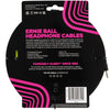 Ernie Ball Headphone Extension Cable 3.5mm to 3.5mm 10ft - Black