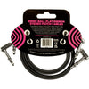 Ernie Ball Flat Ribbon Stereo Patch Cable 24in - Black - 2 Pack