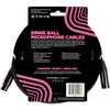 Ernie Ball Braided XLR Microphone Cable Male/Female 20ft - Black