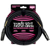 Ernie Ball Classic XLR Microphone Cable Male/Female 20ft - Black