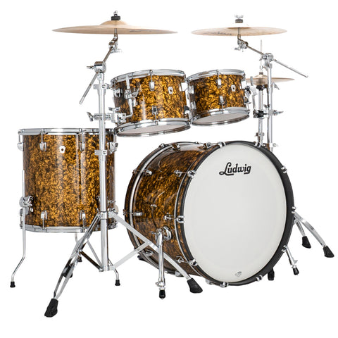 Ludwig NeuSonic MOD2 4-piece Acoustic Drum Set Shell Pack Butterscotch Pearl