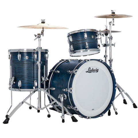 Ludwig Classic Oak Fab 3-piece Acoustic Drum Set Shell Pack Blue Burst