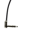 Ernie Ball Flat Ribbon Stereo Patch Cable 12in - Black - Single