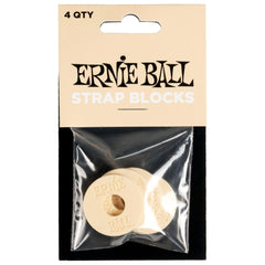 Ernie Ball Strap Blocks - Cream - 4 Pack