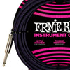 Ernie Ball Braided Instrument Cable Straight/Straight 18ft - Purple/Black