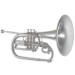 King KMH611S Ultimate Marching French Horn Outfit Silver Plated