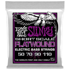 Ernie Ball Slinky Cobalt Flatwound Short Scale Electric Bass Strings 50-110