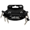 Ernie Ball Flex Patch Cable 3in - Black - 3 Pack