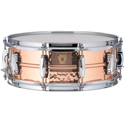 Ludwig LC660K Copper Phonic 5x14 Hammered Smooth Polished Shell, Imperial Lugs Snare Drum