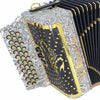 Alacran Accordion 34 Button 12 Bass 3 Switches EAD Super Compact, Opal Zebra