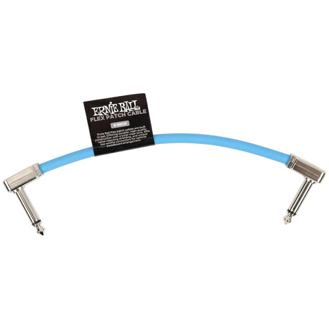 Ernie Ball Flex Patch Cable 6in - Blue - Single