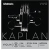 D'Addario Kaplan Vivo Violin G String, 3/4 Scale, Medium Tension