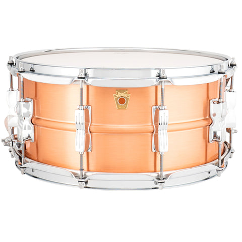 Ludwig LC654BM Acrolite 6.5X14 Acro Copper Snare 10 Lug Snare Drum