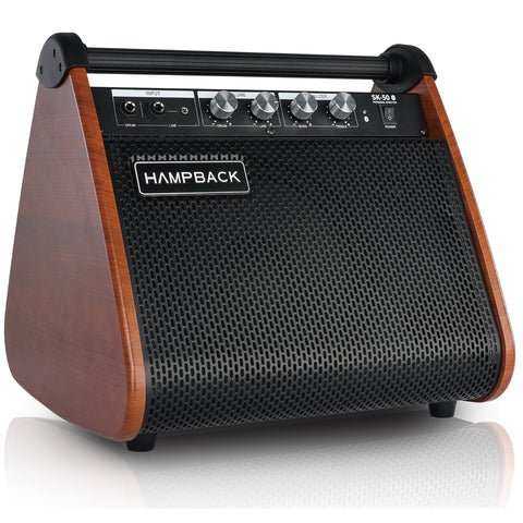 Hampback SK-50 AMP 50W Power Blutooth Amplifier for Drum, Guitar or Bass