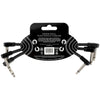 Ernie Ball Flex Patch Cable 6in - Black - 3 Pack