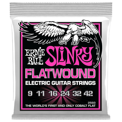 Ernie Ball Super Slinky Cobalt Flatwound Electric Guitar Strings 9-42 Gauge