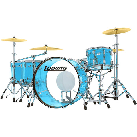 Ludwig Vistalite Zep Set 5-piece Acoustic Drum Set Shell Pack Blue