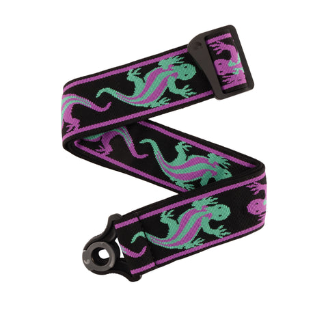 D'Addario Auto Lock Vintage Planet Waves, Lizards Green/Purple