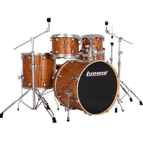 Ludwig Evolution 5pc Acoustic Drum Set with 22" Bass Drum Cherry