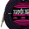 Ernie Ball Braided Instrument Cable Straight/Straight 25ft - Purple/Black